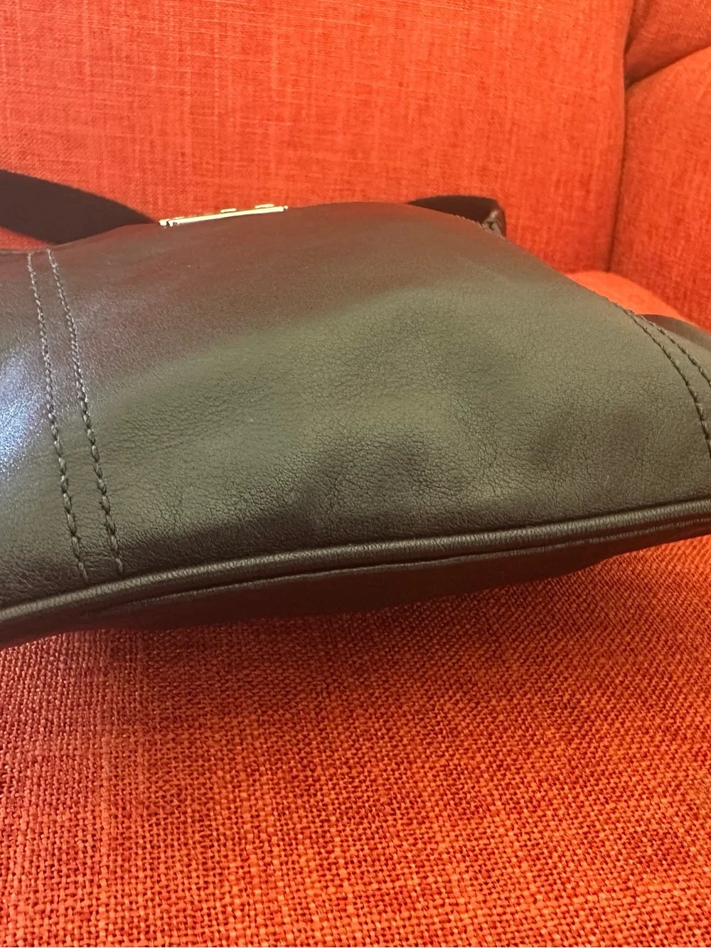 Black Crossbody File Bag Purse Purple Lining